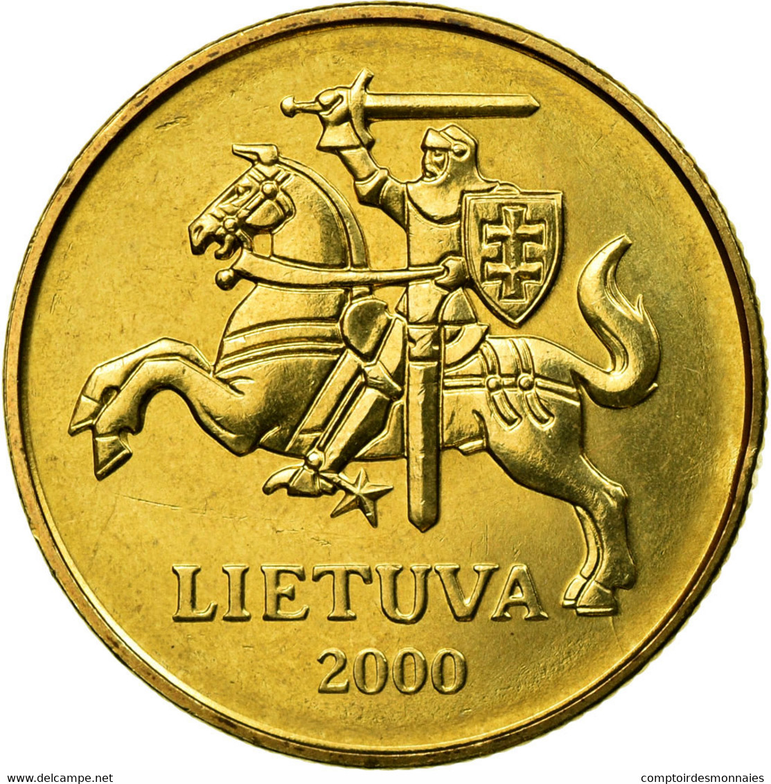 Monnaie, Lithuania, 50 Centu, 2000, TTB, Nickel-brass, KM:108 - Litauen
