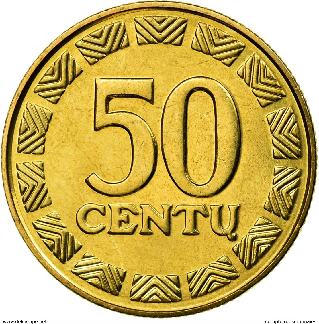 Monnaie, Lithuania, 50 Centu, 2000, TTB, Nickel-brass, KM:108 - Lituanie