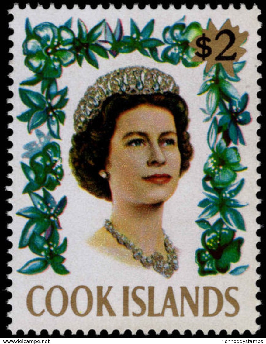 Cook Islands 1967-71 &#36;2 With Fluorescent Markings Unmounted Mint. - Cook Islands