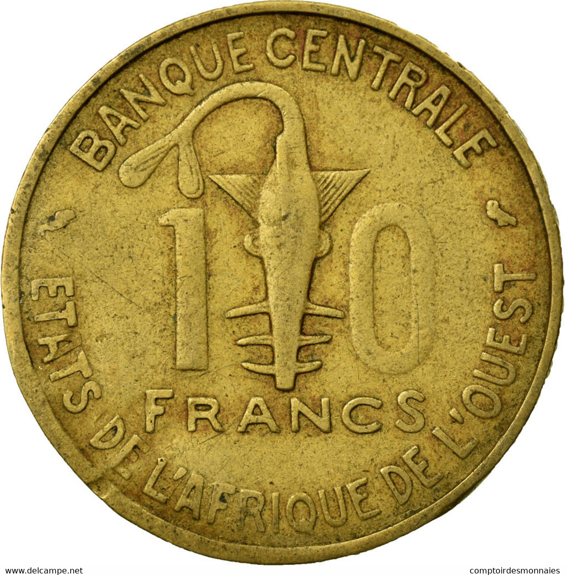 Monnaie, West African States, 10 Francs, 1971, TB+, Aluminum-Nickel-Bronze - Elfenbeinküste