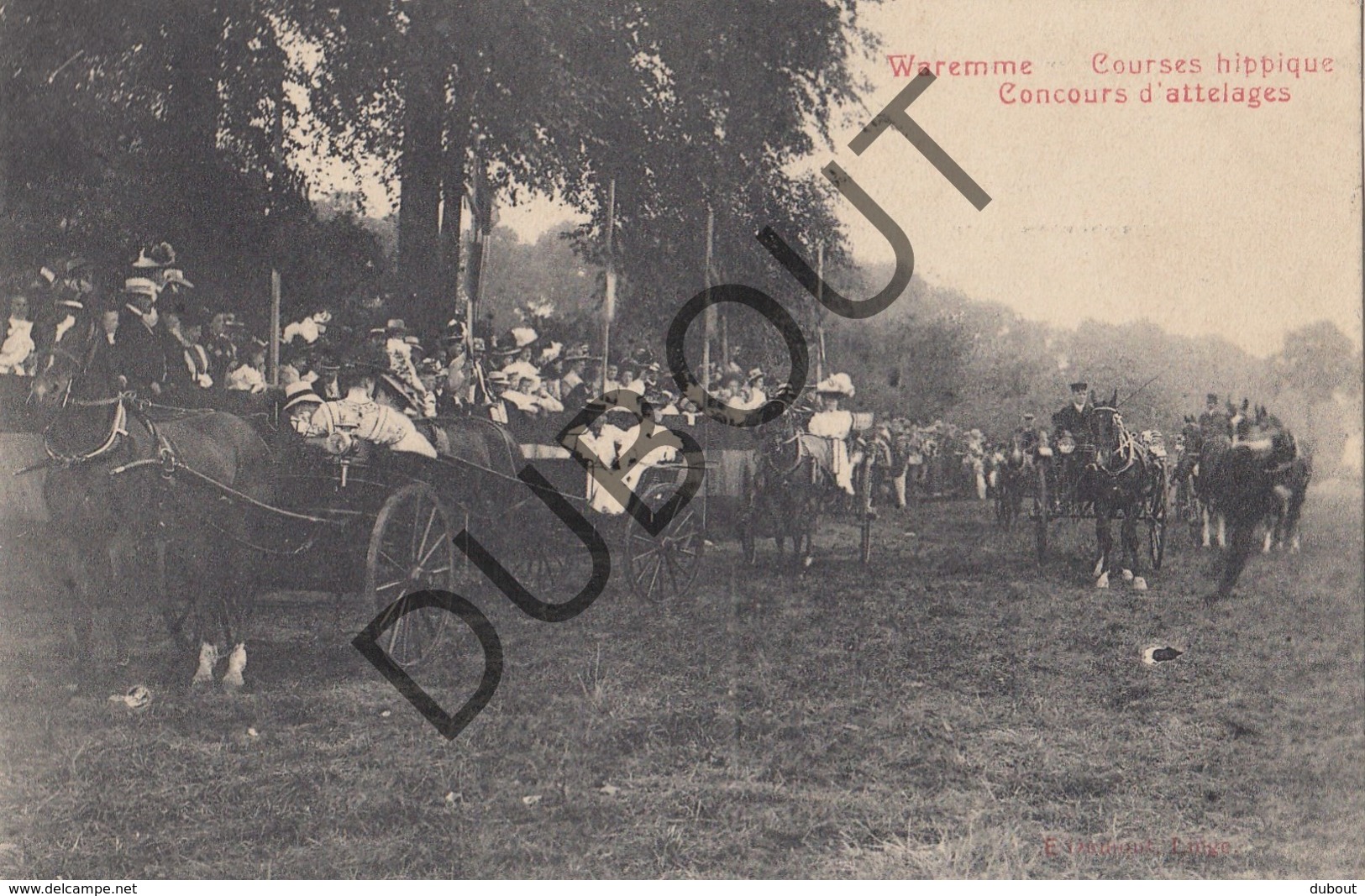 Postkaart - Carte Postale BORGWORM/WAREMME Courses Hippiques-Paarden/Chevaux Concours D'attelages (O21) - Waremme