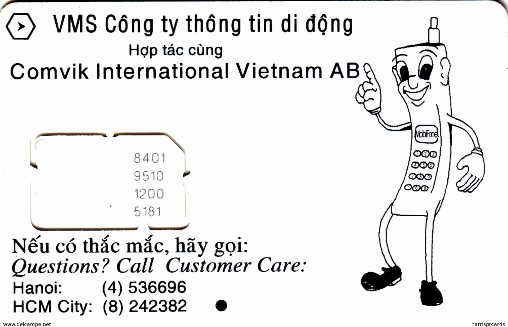 VIETNAM - MobiFone GSM Card , Mint - Viêt-Nam