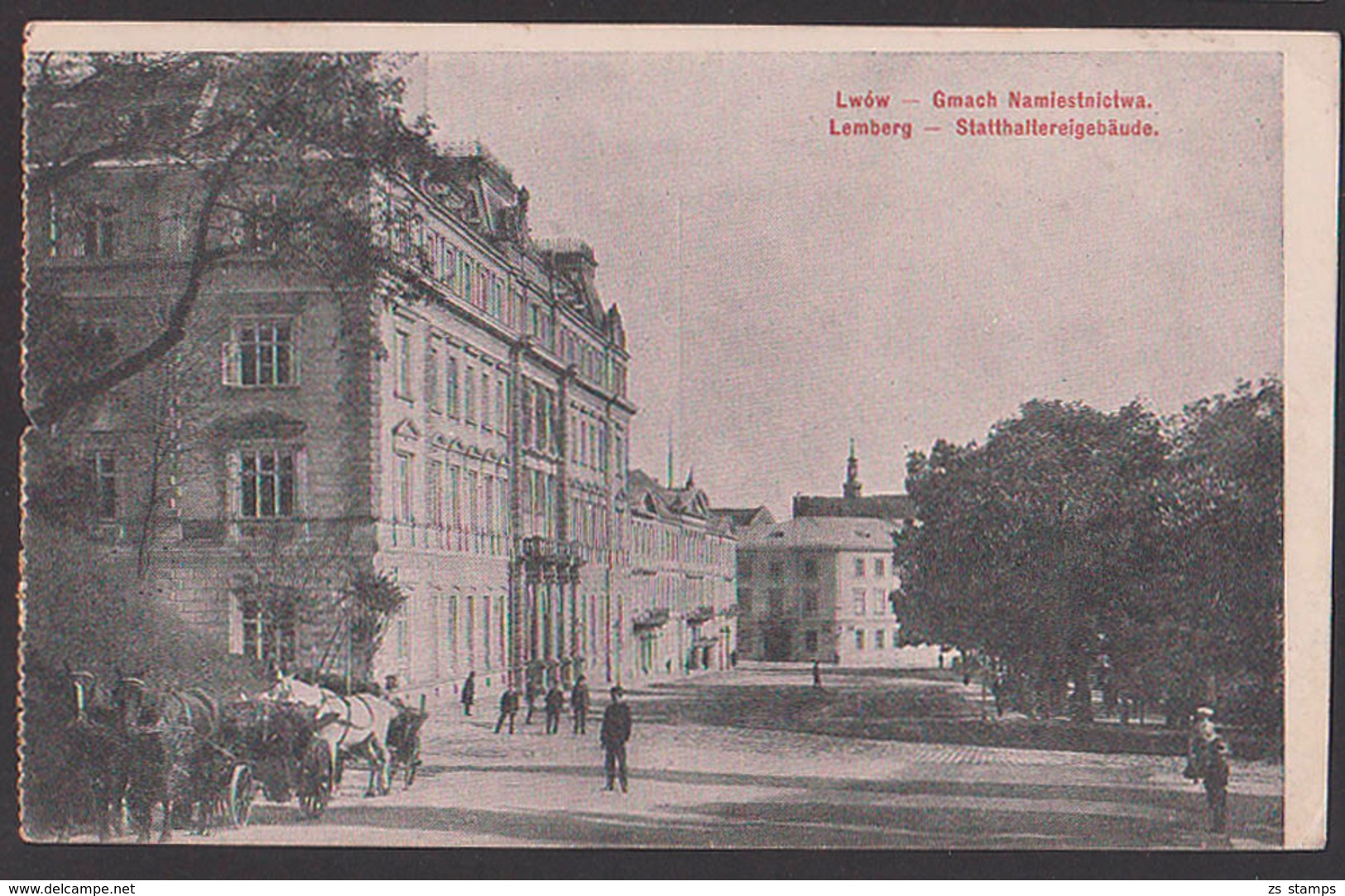 Lwiw, Lemberg Lwiw Lwów Ak Statthaltereigebäude, Gmach Namiestnictwa, Feldpostkarte 1915 - Posen