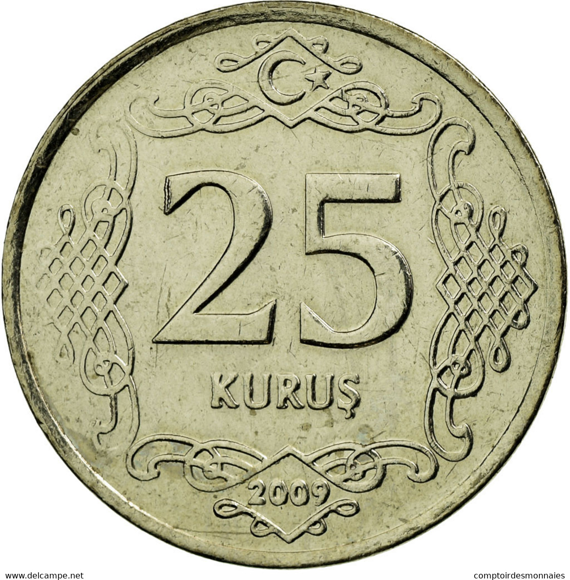 Monnaie, Turquie, 25 Kurus, 2009, SUP, Copper-nickel, KM:1242 - Turquie