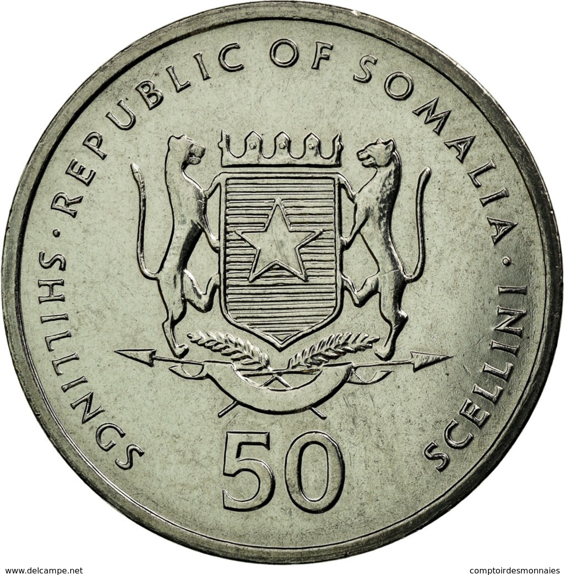 Monnaie, Somalie, 50 Shillings, 2002, SUP, Nickel Clad Steel, KM:111 - Somalie