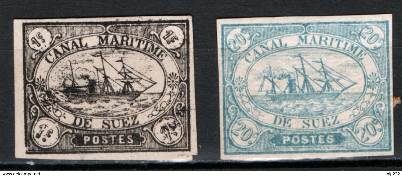 Egitto Canale Di Suez 1868 Y.T.1,3 */(*)/MH/MNG F - 1866-1914 Khedivato Di Egitto