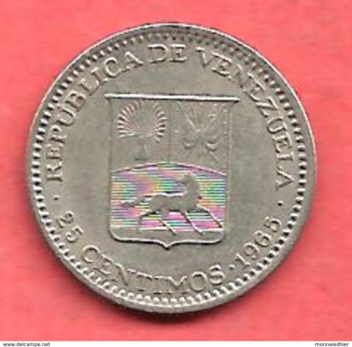 25 Centimos , VENEZUELA , Nickel , 1965 , N° KM # 40 - Venezuela