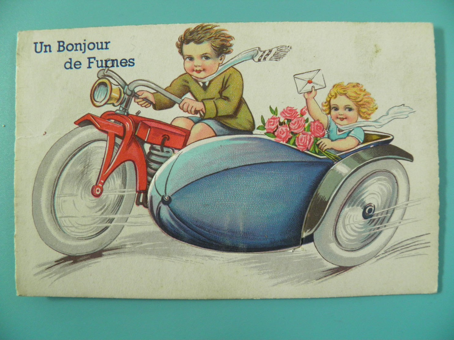 ST/240- BELGIQUE- FURNES - SIDE-CAR (MOTO) - Système Avec 8 Vues (complet?) Années 50 - Autres & Non Classés