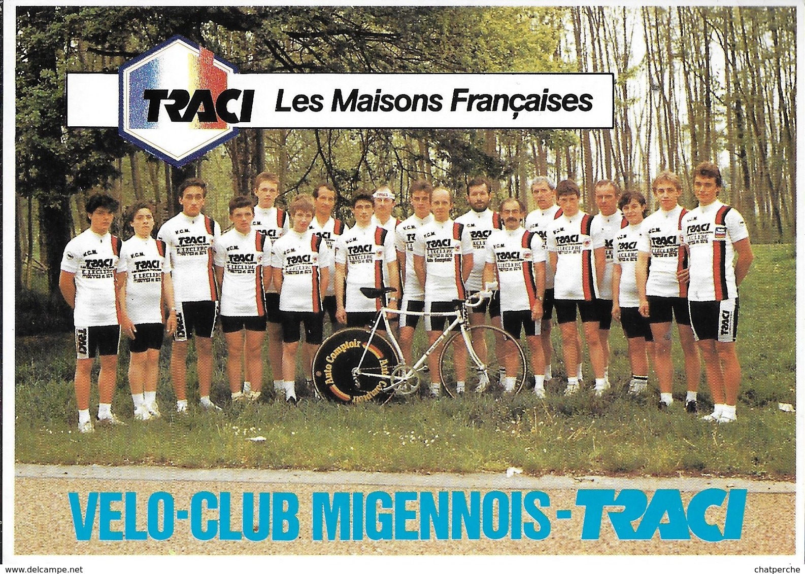 CARTE POSTALE SPORT CYCLISME VÉLO-CLUB MIGENNOIS TRACI PUBLICITÉ CONSTRUCTEUR LA ROCHE-MIGENNES 89 YONNE - Cycling