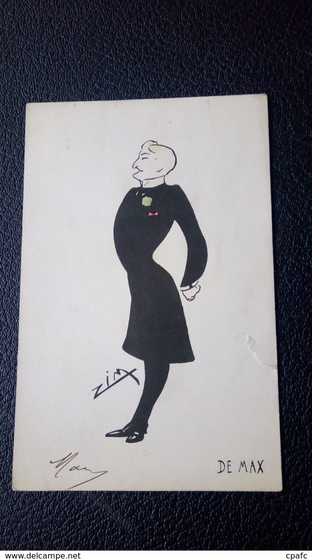 Caricature Homme Célèbre, Edouard "De Max" Illustré Par Zim / Acteur De Théâtre Et De Cinéma - Autres & Non Classés