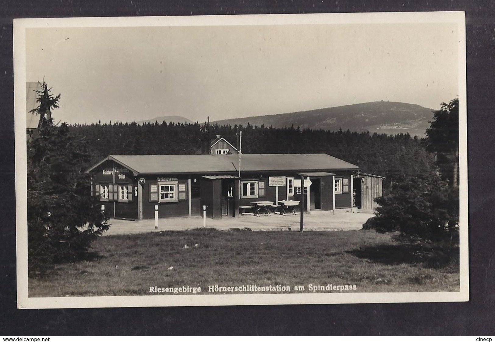 CPA POLOGNE - SPINDLERPASS - Riesengebirge Hörnerschlittenstation Am Spindlerpass - TB Maison De Tourisme STALAG Verso - Polonia