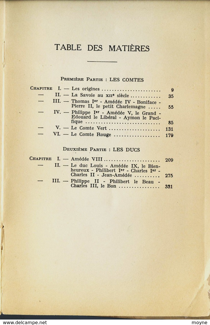 Fernand HAYWARD - HISTOIRE DE LA MAISON DE SAVOIE  - 1000 - 1553  Editions DENOEL  1941 - Alpes - Pays-de-Savoie