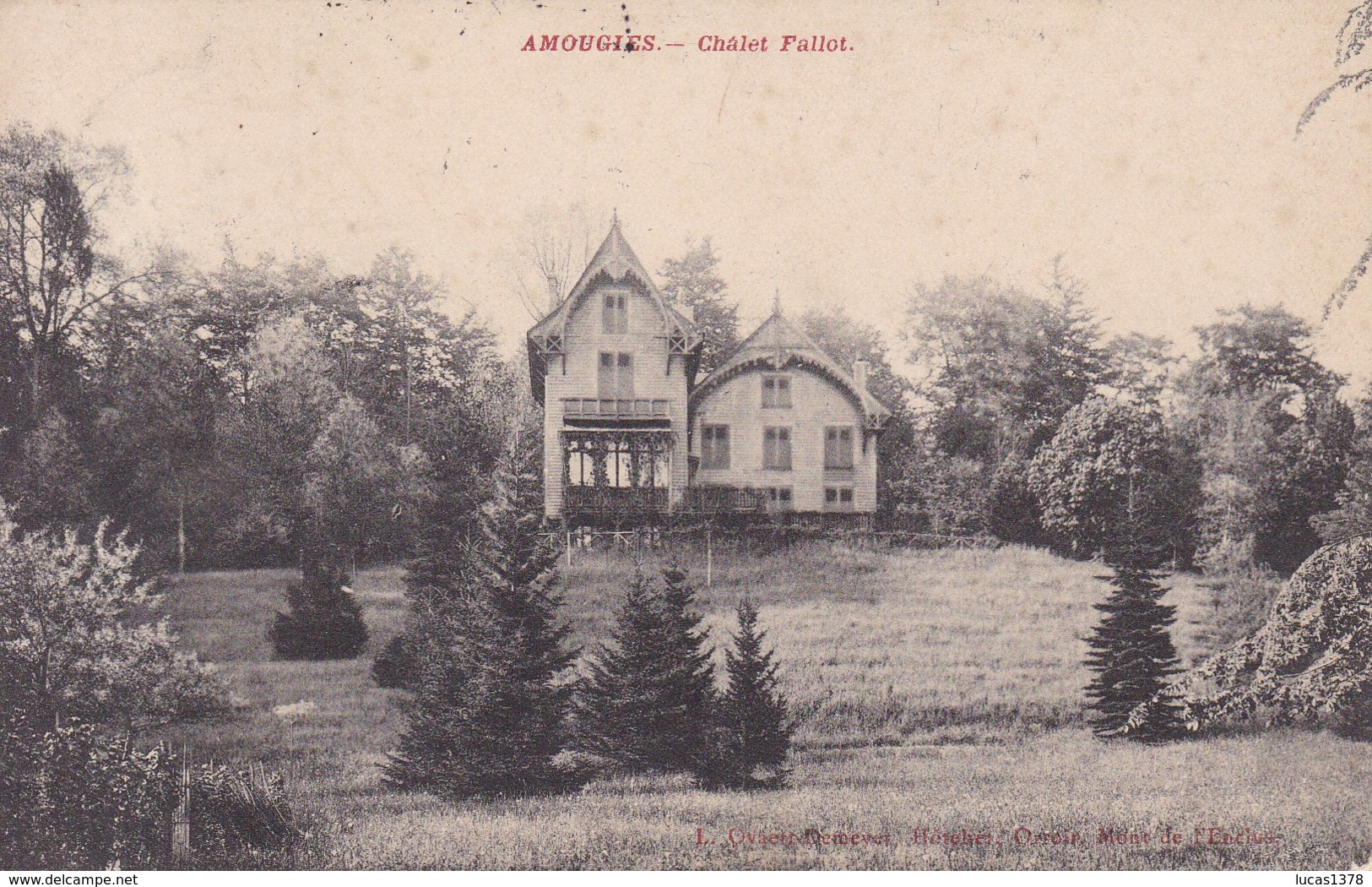 AMOUGIES / CHALET FALLOT / CIRC 1909 - Mont-de-l'Enclus