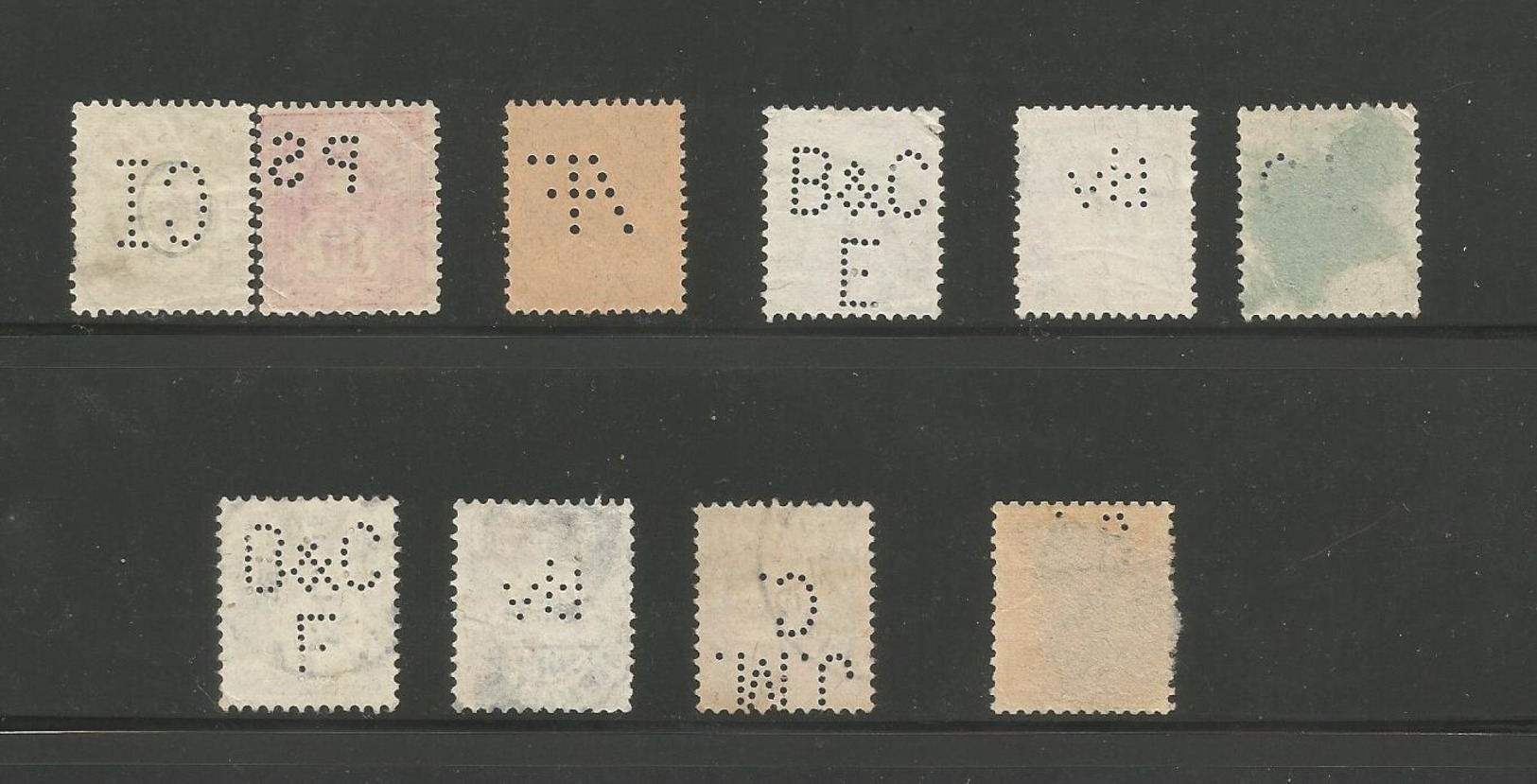 Swiss - Perfin - Selection  10 Values - Perforés