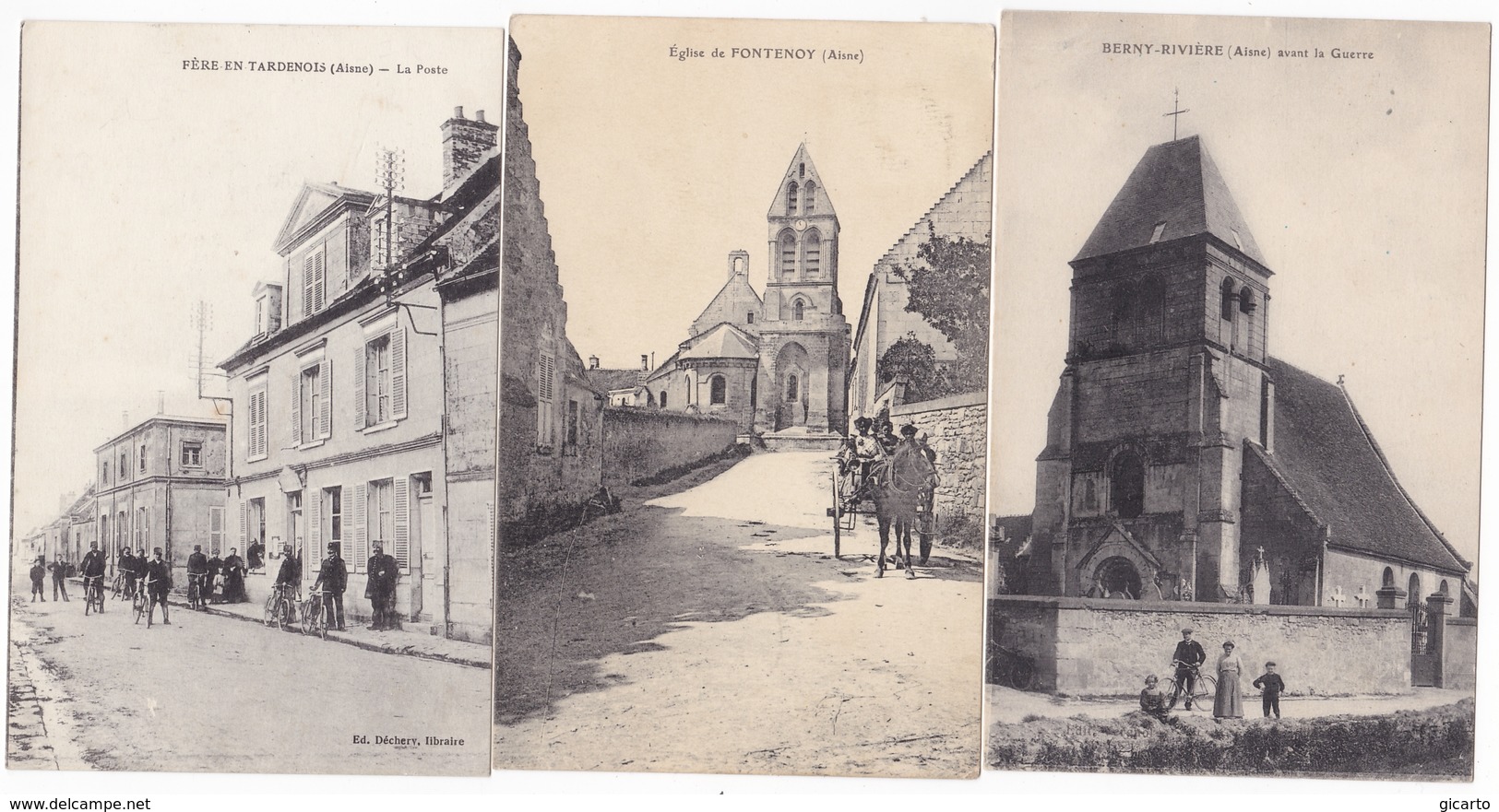 Lot de 178 cartes Aisne