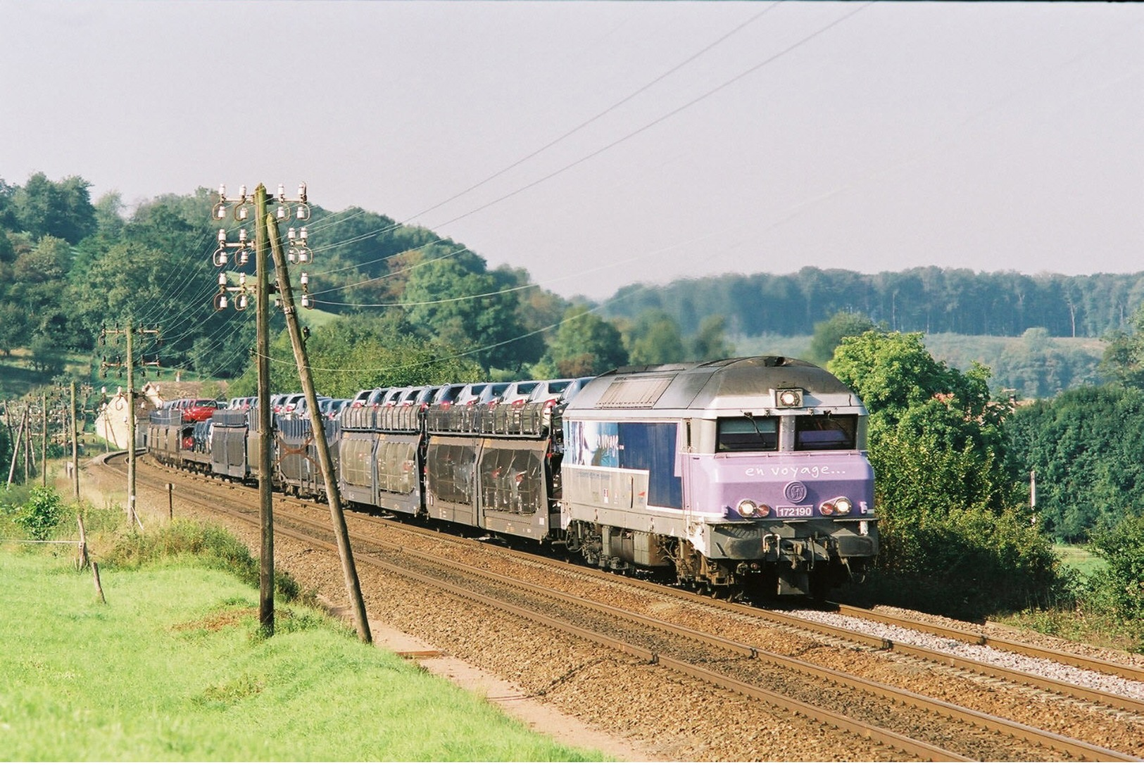 La Creuse (70 - France) 4 Septembre 2004 - La CC 72190 En Tête Du Train  53268/9 Achères/Mulhouse Nord - Autres & Non Classés