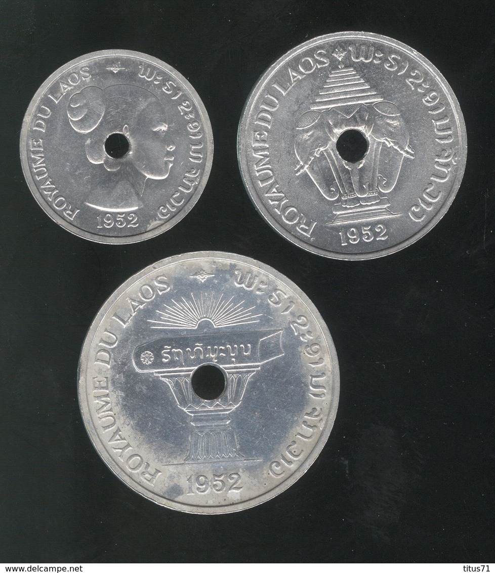 Lot 10 , 20 , 50 Cents Laos 1952 SUP - Laos