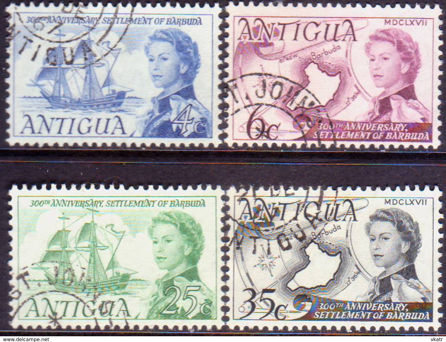 ANTIGUA 1967 SG #208-11 Compl.set Used Barbuda Settlement - 1960-1981 Ministerial Government