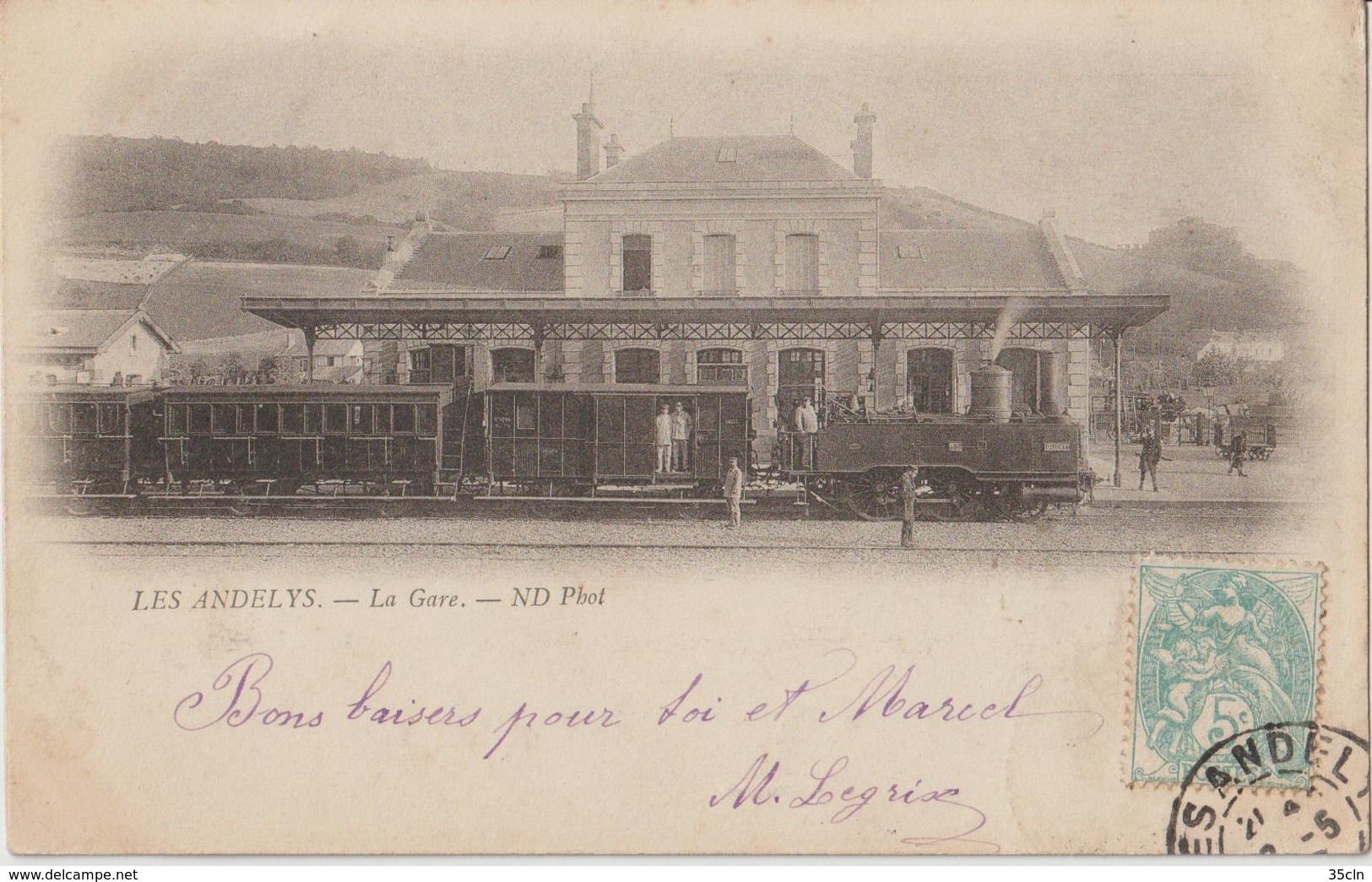 LES ANDELYS ( Eure ) - La Gare - Train En Gare Des Andelys. Carte Précurseur - Les Andelys