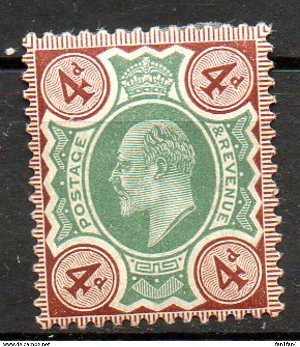 GRANDE BRETAGNE - 1902-10 - N° 112 - 4 D. Brun Et Vert - (Anniversaire De L'avènement D'Edouard VII) - Nuovi