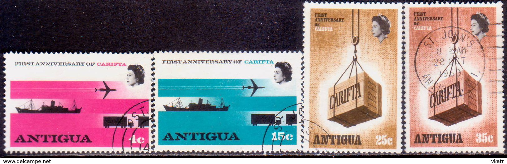 ANTIGUA 1969 SG #230-33 Compl.set Used CARIFTA - 1960-1981 Autonomía Interna