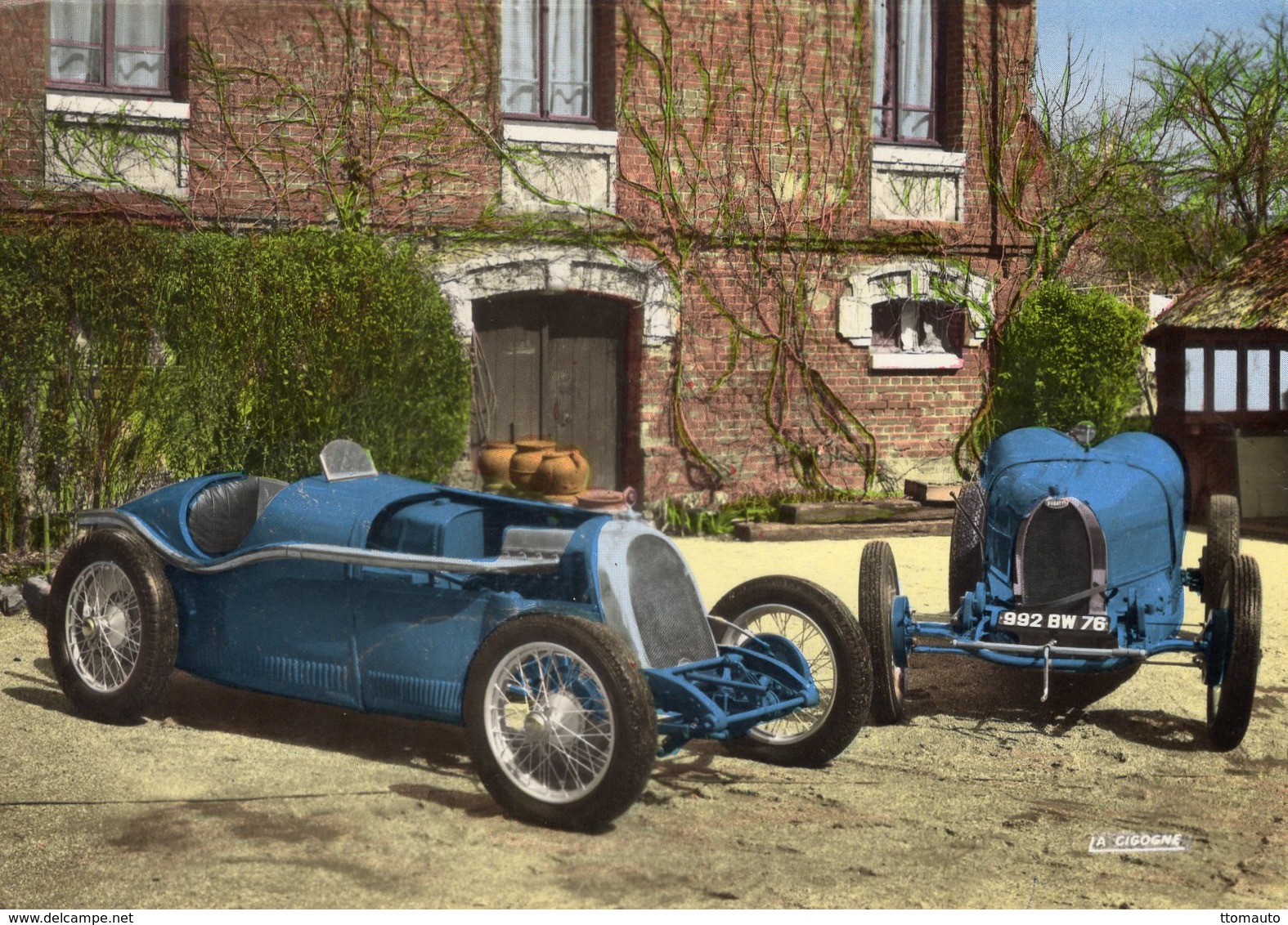 B.N.C. 1100cm A Compression (1927) - Bugatti Grand Prix (1929)    -  Carte Postale - Voitures De Tourisme