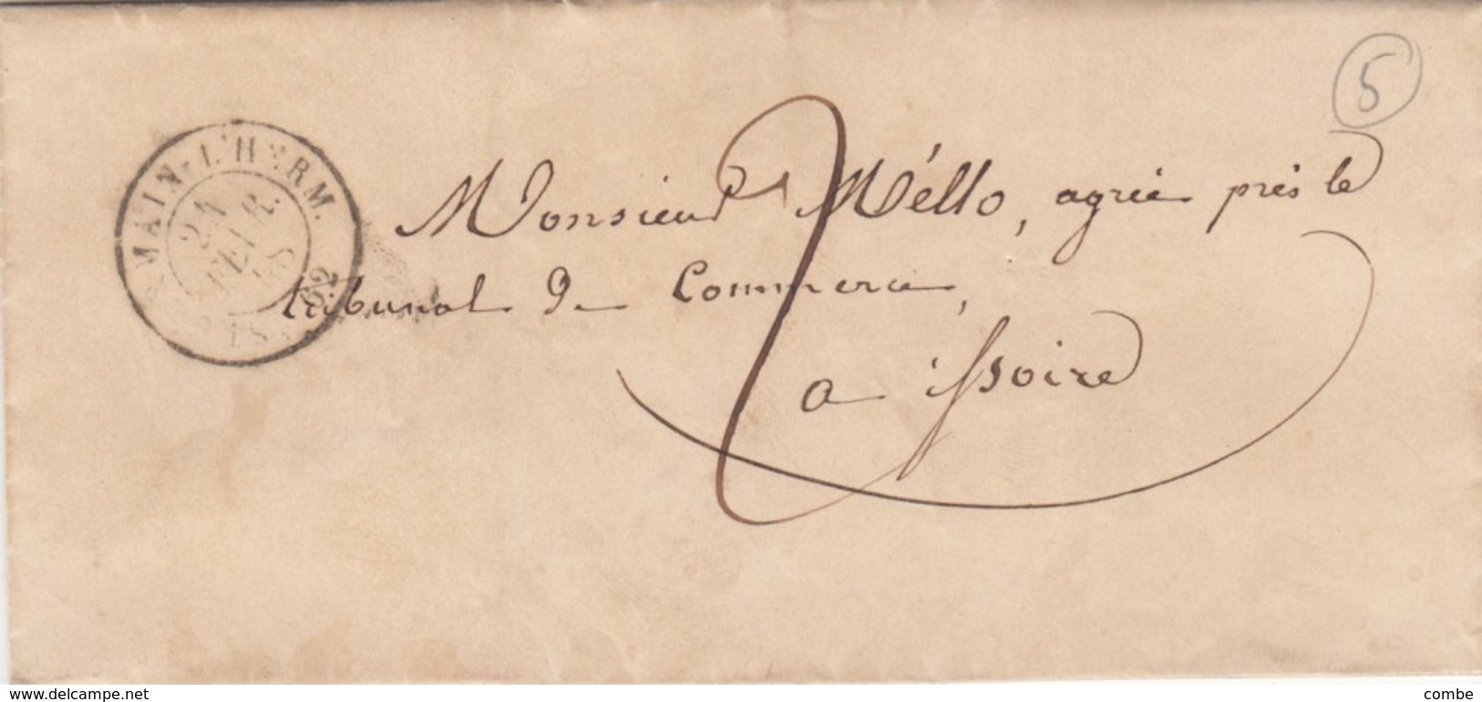 LETTRE PUY-DE-DOME. 1848.  T15 St GERMAIN L'HERM POUR ST ISSOIRE. TAXE PLUME 3 - 1801-1848: Vorläufer XIX