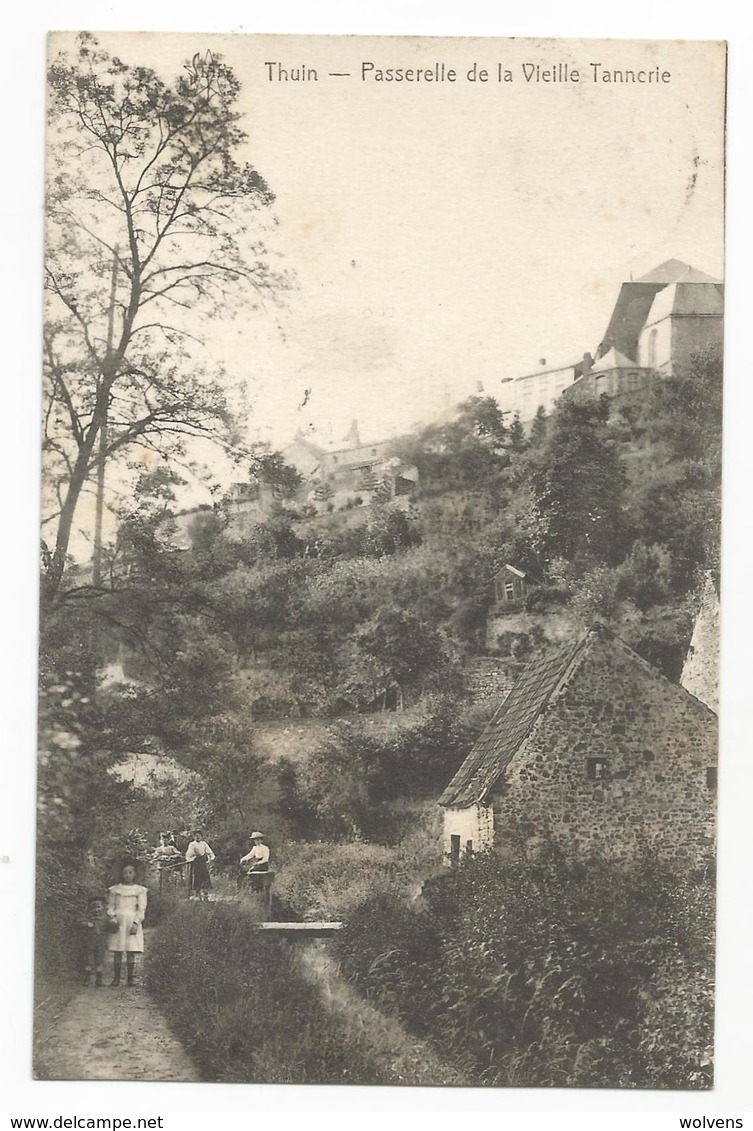 Thuin Passerelle De La Vieille Tannerie Carte Postale Ancienne - Thuin