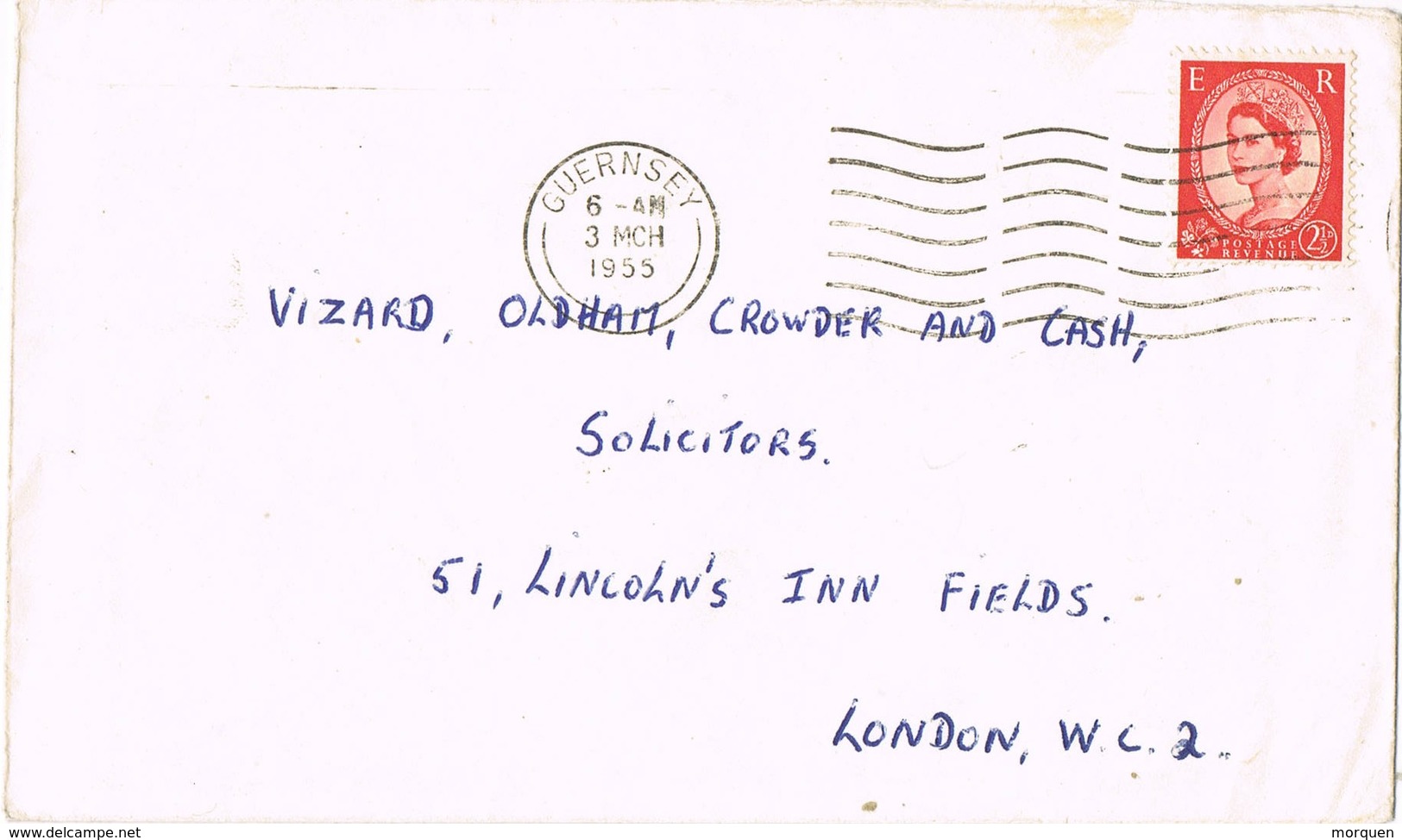 31504. Carta GUERNSEY (Channel Islands)  1955. English Stamp - Guernsey