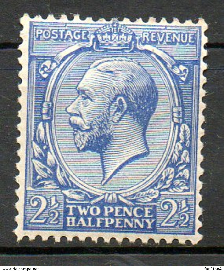 GRANDE BRETAGNE - 1912-22 - N° 143 - 2 1/2 D. Bleu - (George V) - Ongebruikt