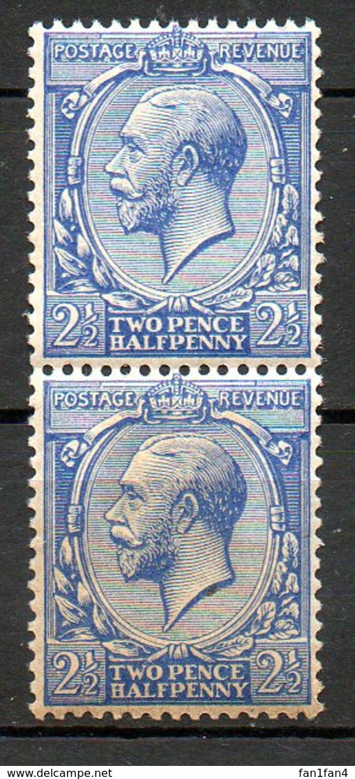 GRANDE BRETAGNE - 1912-22 - Paire Du N° 143 - 2 1/2 D. Bleu - (George V) - Nuevos