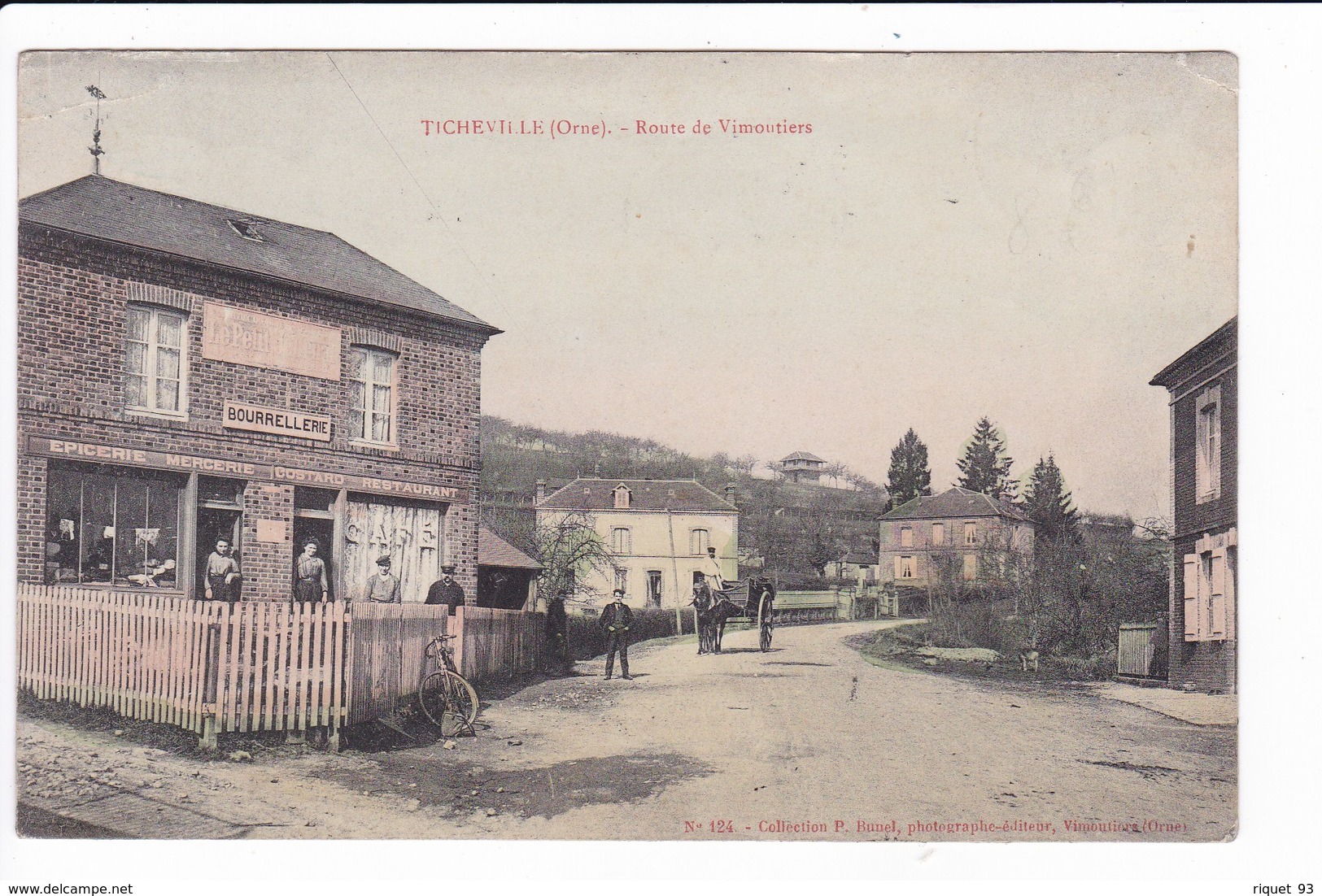 TICHEVILLE - Route De Vimoutiers  ( Magasin BOURRELLERIE, Epicerie, Mercerie, Costard, Restaurant - Autres & Non Classés