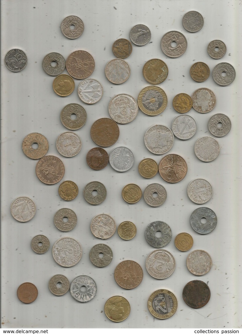 Vrac Monnaies , FRANCE , LOT DE PLUS DE 50 PIECES FRANCAISES - Mezclas - Monedas