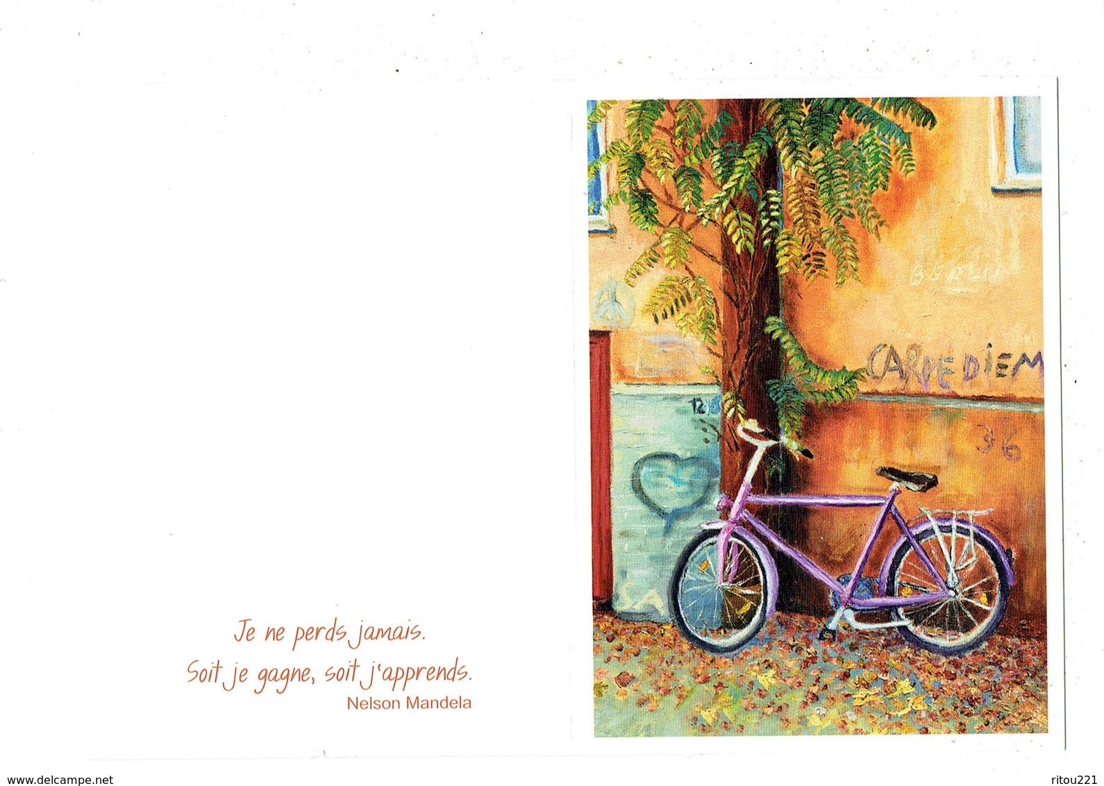 Petit Calendrier 2019 - Dessin Vélo Bicyclette - Artistes Peignant De La Bouche Ou Du Pied MOLSHEIM - Carpe Diem Berlin - Tamaño Pequeño : 2001-...