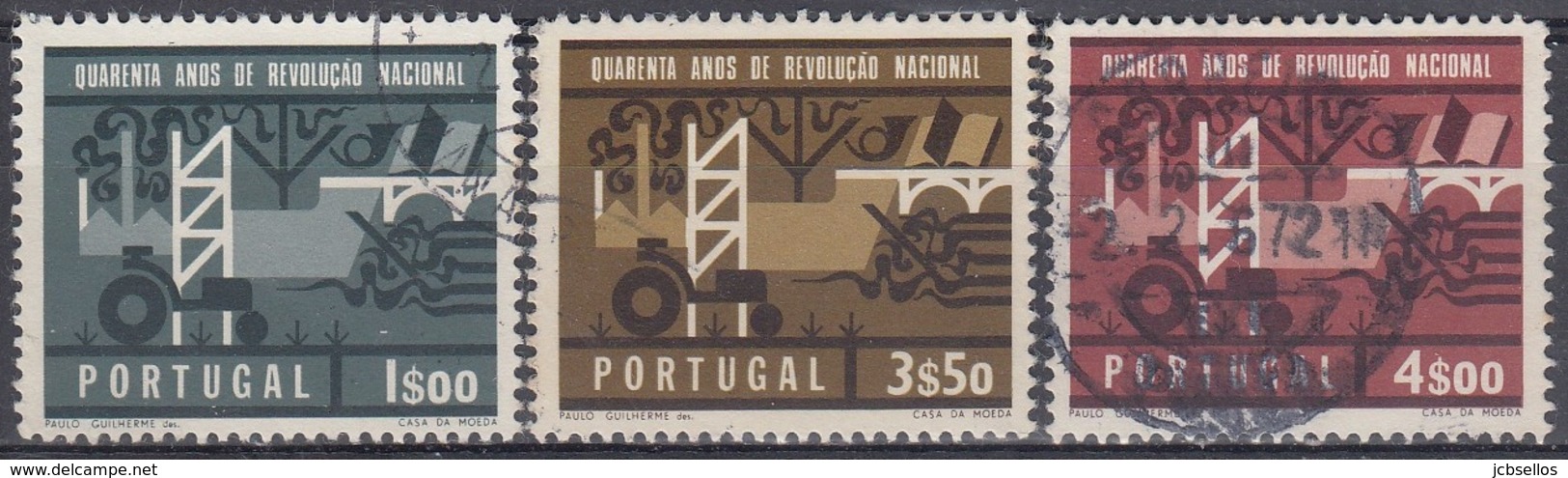 PORTUGAL 1966 Nº 984/86 USADO - Oblitérés