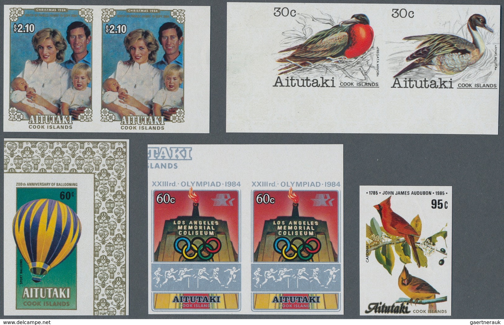 Aitutaki: 1973/1985, Lot Of 9135 IMPERFORATE (instead Of Perforate) Stamps And Souvenir Sheets MNH, - Aitutaki