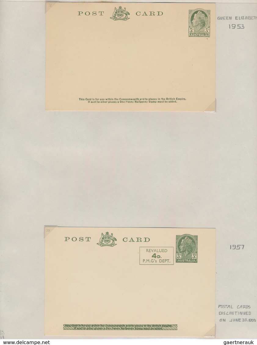 Australien - Ganzsachen: 1950/89 (ca.) Two-volumes Postal Stationery Collection Of Approx. 395 Unuse - Postal Stationery