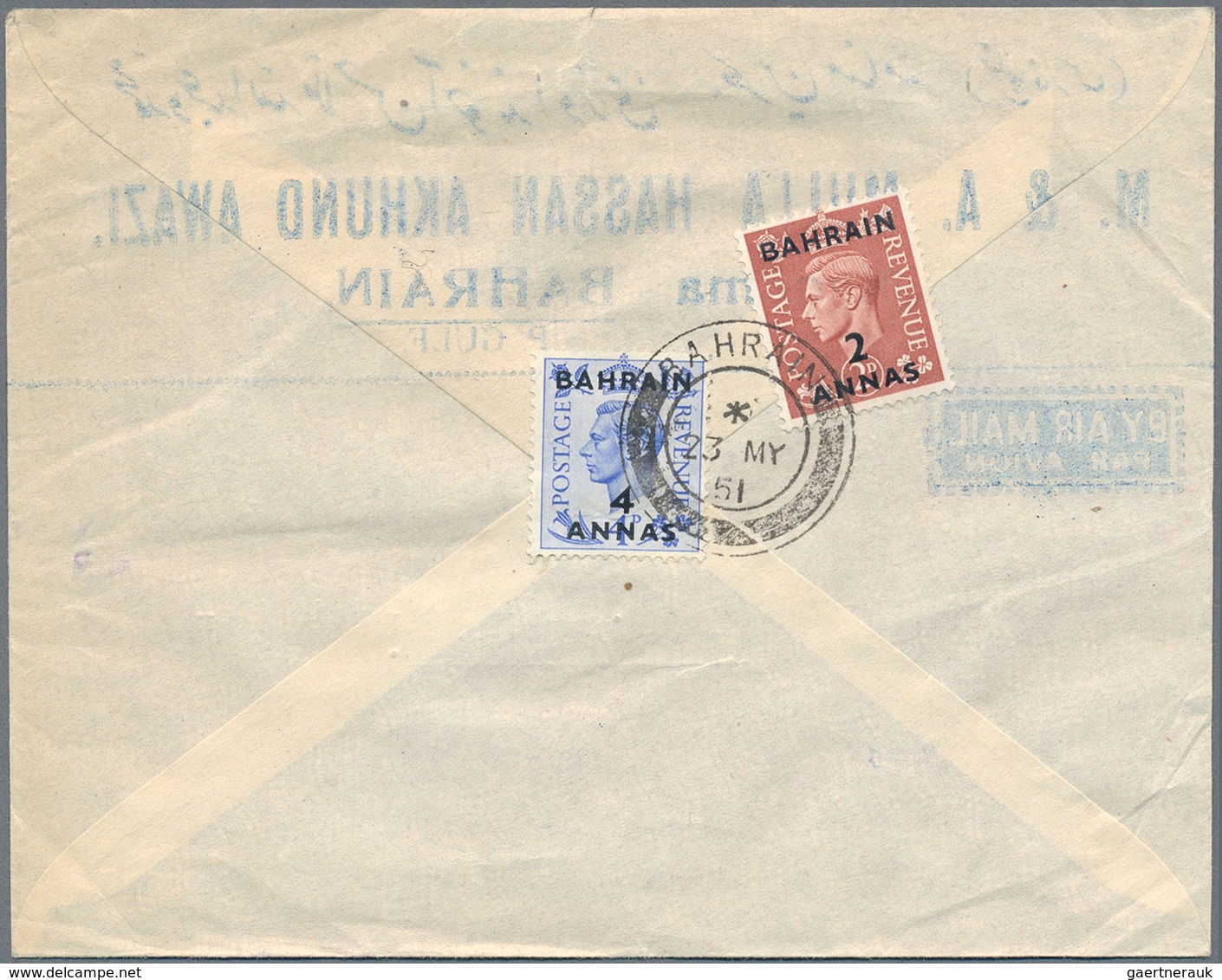 Bahrain: 1951/86, Covers: KGVI (5 Inc. Two FFC To Tokyo Or Manila), QEII (3 + Mint Airletter), Indep - Bahreïn (1965-...)