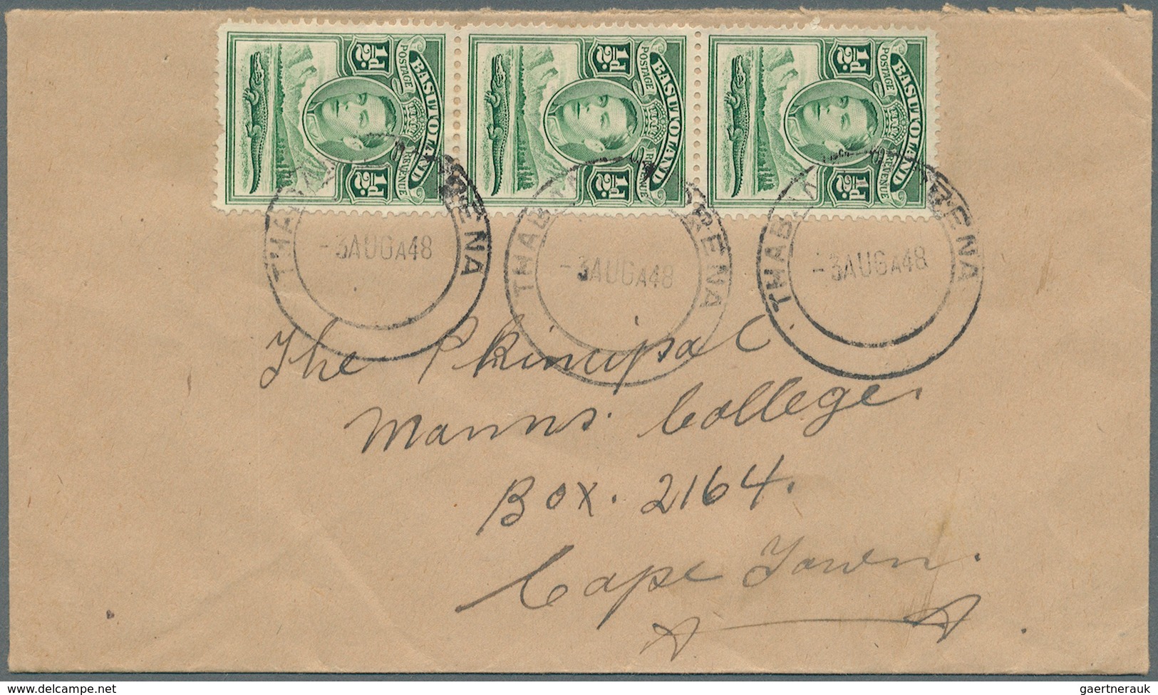 Basutoland: 1896/1948, Lot Of Two Used Stationeries And Two Covers (incl. One Bechuanaland), Only Be - 1933-1964 Kronenkolonie