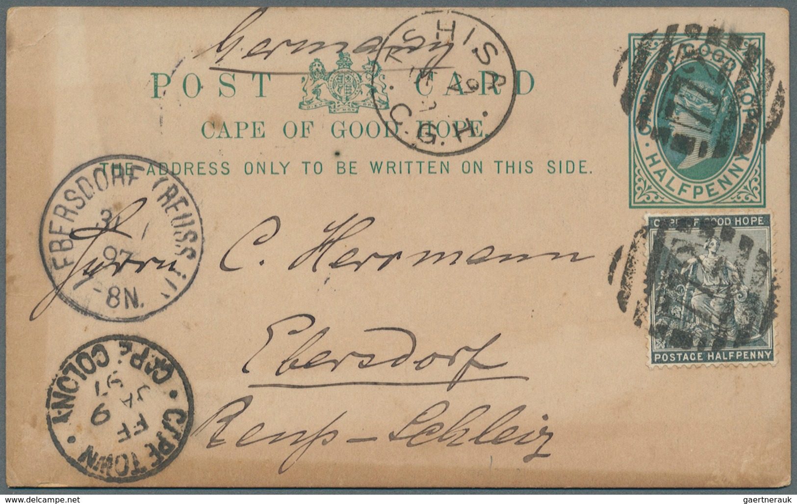 Basutoland: 1896/1948, Lot Of Two Used Stationeries And Two Covers (incl. One Bechuanaland), Only Be - 1933-1964 Crown Colony