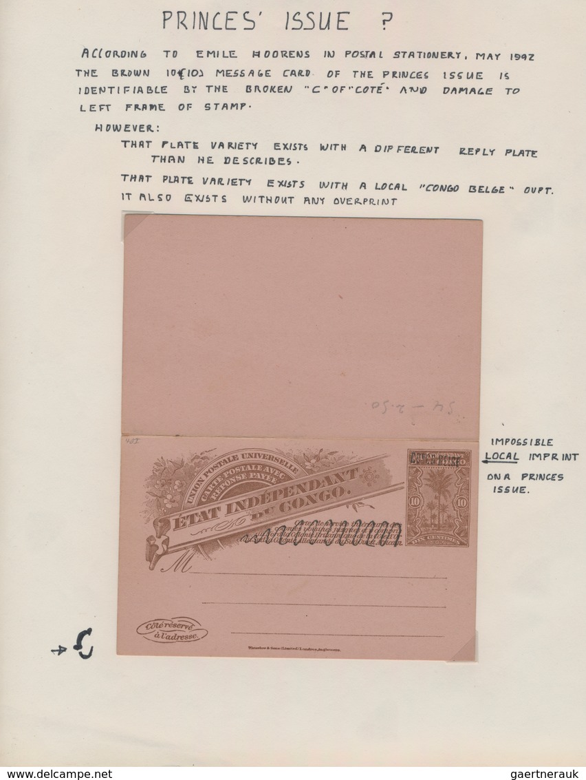 Belgisch-Kongo: 1886/1958 postal stationery collection of about 305 postal stationery postcards (inc