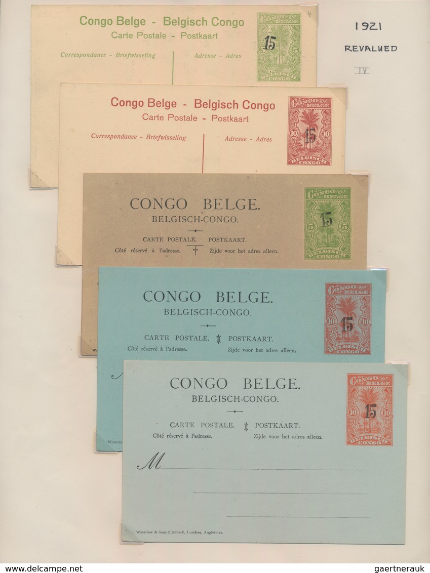 Belgisch-Kongo: 1886/1958 postal stationery collection of about 305 postal stationery postcards (inc