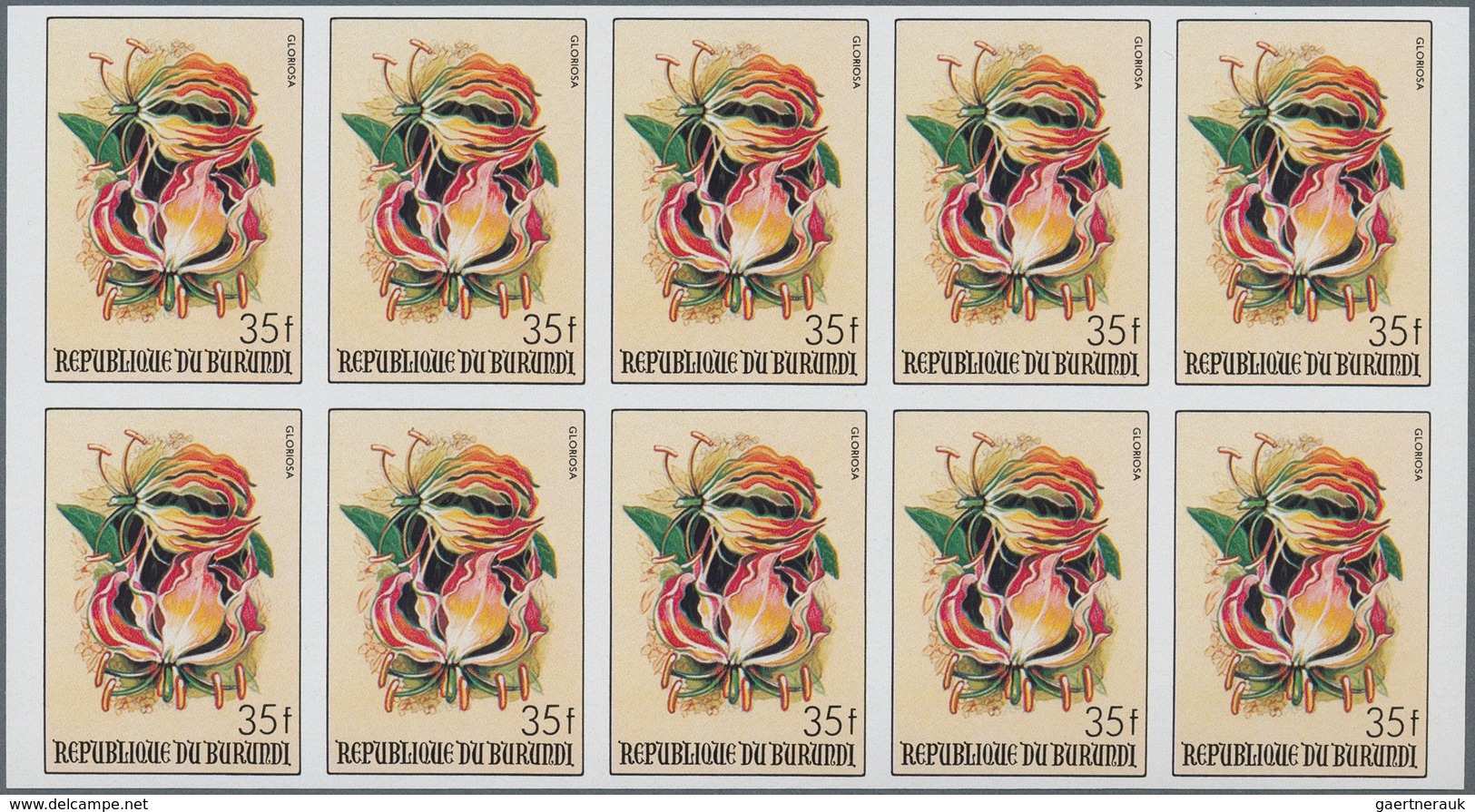 Burundi: 1970/1992. Lot of 9,895 IMPERFORATE stamps, souvenir and miniature sheets showing various i