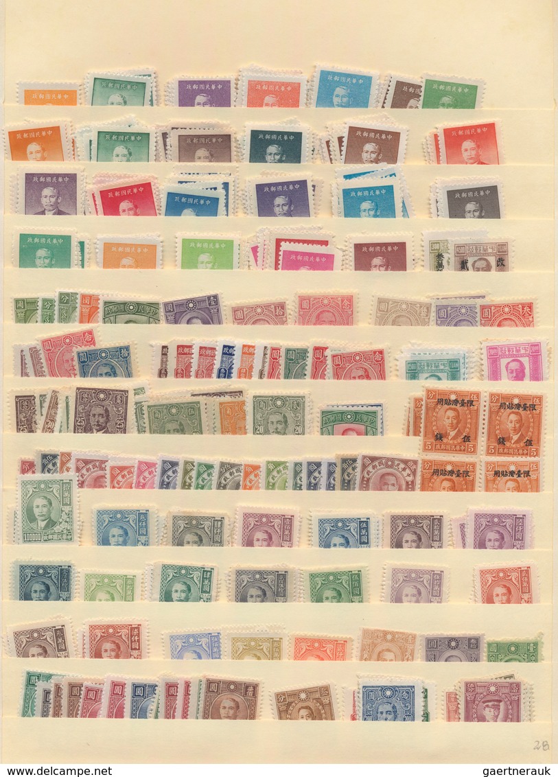 China: 1947/92 (ca.), Collection Mint And Used On Stockpages In A Binder, With Republican Issues, An - ...-1878 Préphilatélie