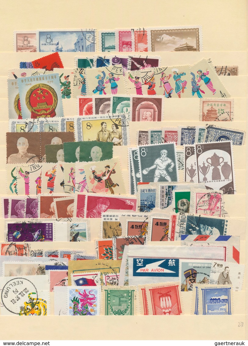 China: 1947/92 (ca.), Collection Mint And Used On Stockpages In A Binder, With Republican Issues, An - ...-1878 Préphilatélie