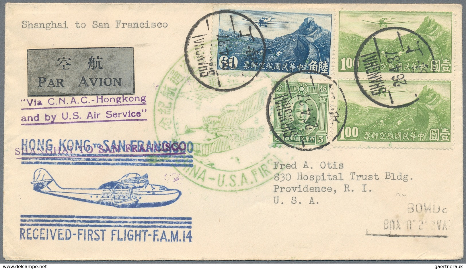 China - Flugpost: 1931/81, 8 First Flight Airmail Covers, Partly Registered. - Other & Unclassified