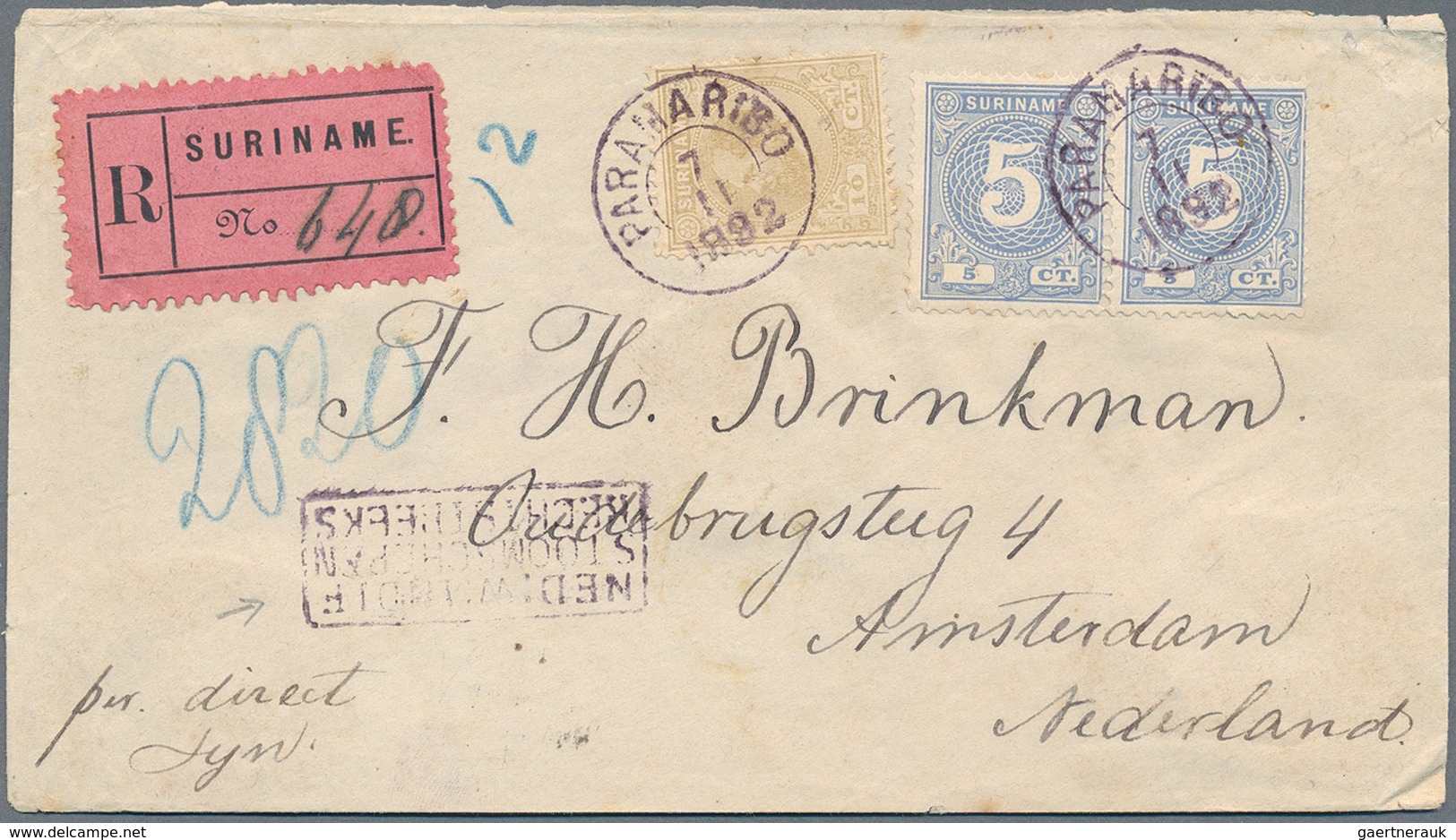 Curacao: 1884/1942, Covers (5), Used Ppc (2) And Used Stationery (11 Inc. Uprates) Inc. Registration - Niederländische Antillen, Curaçao, Aruba