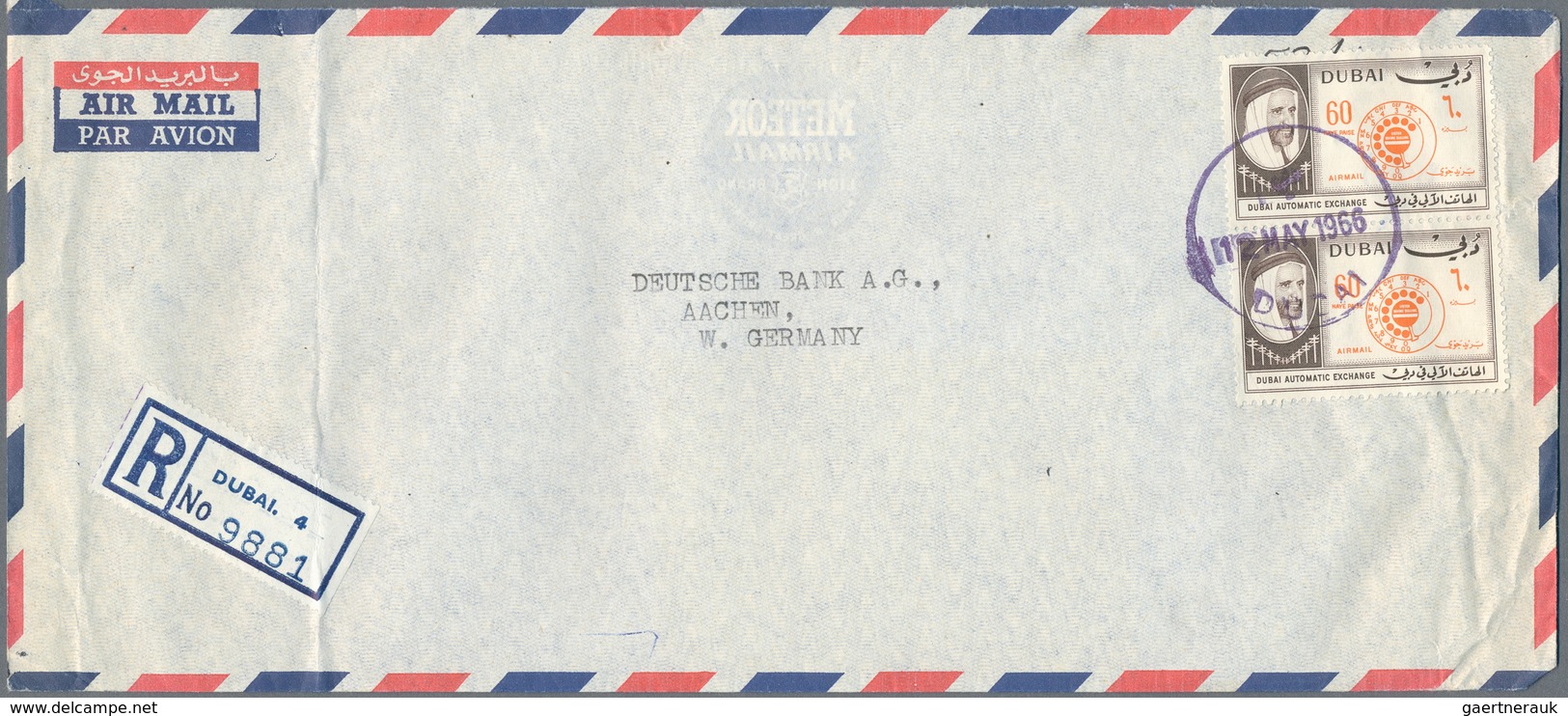 Dubai: 1954/90, covers QEII (3), independent state (8), FDC (4, 1963/64 inc. space and Kennedy), sta