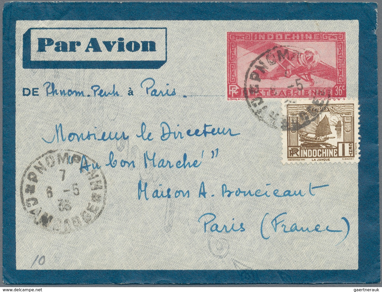 Französisch-Indochina: 1883/1947 (ca.), 19 Covers And Postal Stationeries, Including Covers With Pos - Briefe U. Dokumente