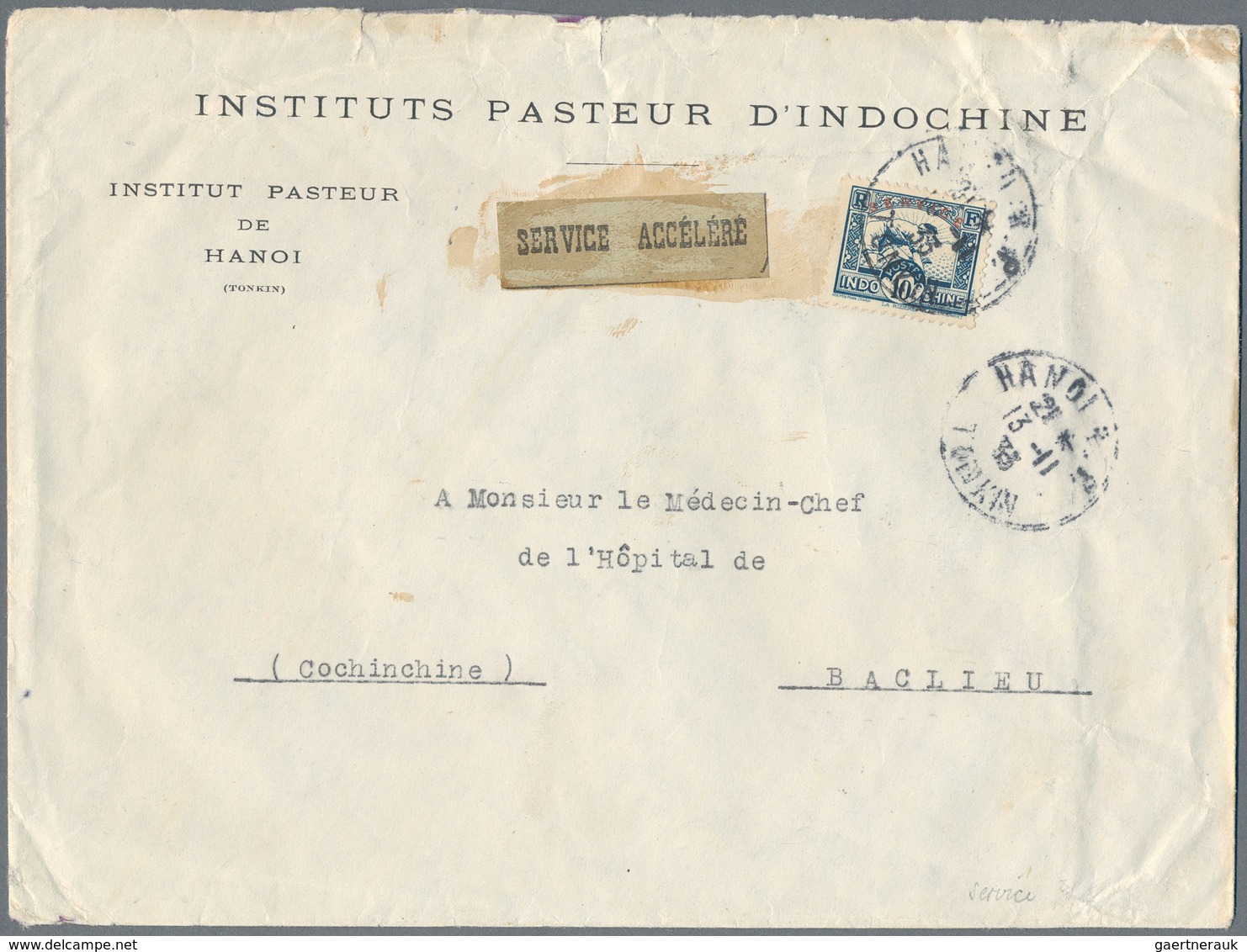 Französisch-Indochina: 1883/1947 (ca.), 19 covers and postal stationeries, including covers with pos